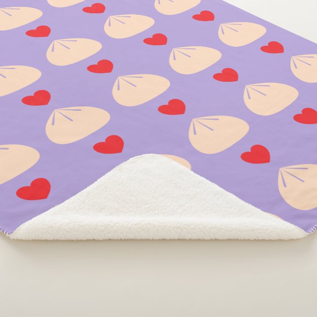 Dumpling Liebe Ube Medium Sherpa Blanket Sherpadecke (3/4)
