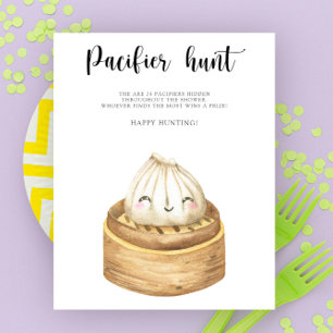 Dumpling - Schnuller Jagd Baby Shower Spiel Poster