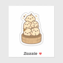 Dumpling Tower Sticker – Kawaii Gedämpfte Brötchen