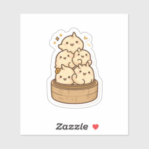 Dumpling Tower Sticker – Kawaii Gedämpfte Brötchen