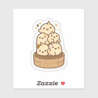 Dumpling Tower Sticker – Kawaii Gedämpfte Brötchen