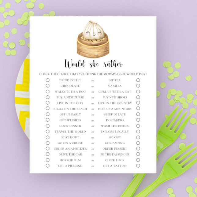 Dumpling - Würde sie eher Baby Duschspiel (Von Creator hochgeladen)