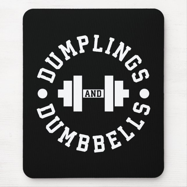Dumplings und Dumbells - Kuscheln - Funny Novelty Mousepad (Vorne)
