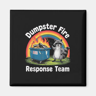 Dumpster Fire Rainbow Raccoon Funny Sarcastic Nove Magnet