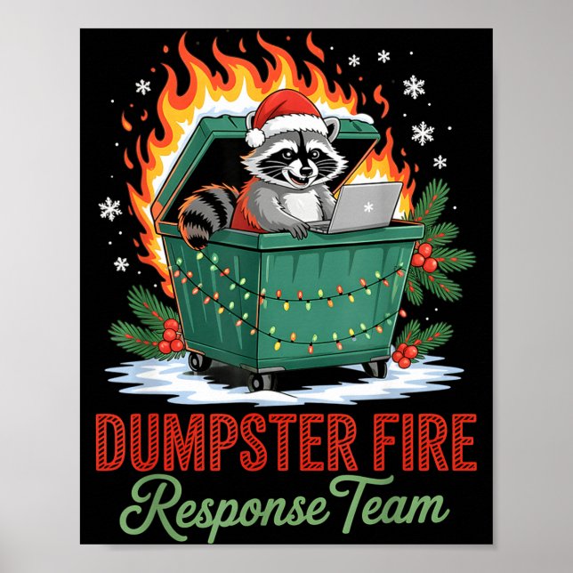 Dumpster Fire Resnse Team Leader Christmas  Poster (Vorne)