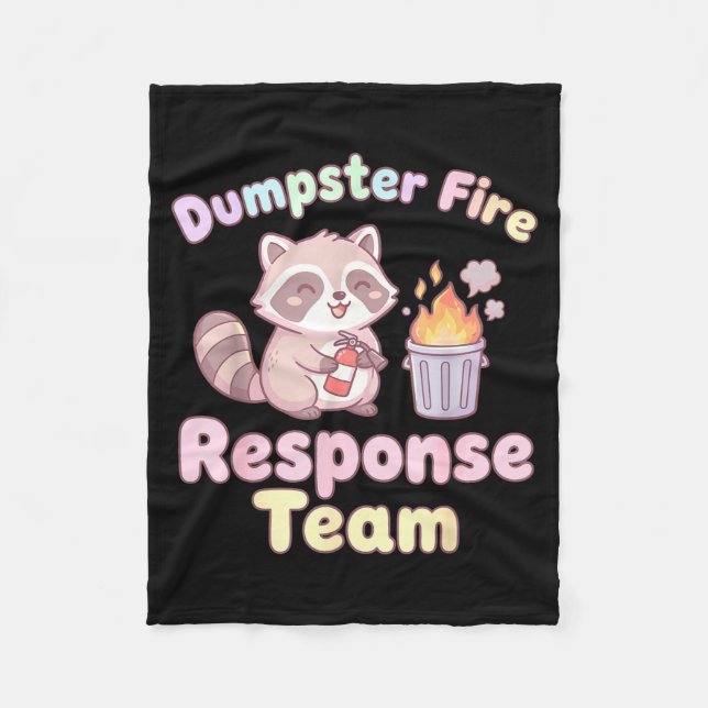 Dumpster Fire Resnse Team Raccoon Kawaii  Fleecedecke (Vorderseite)
