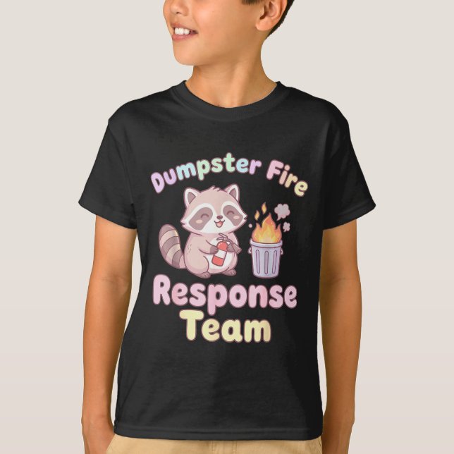 Dumpster Fire Resnse Team Raccoon Kawaii  T-Shirt (Vorderseite)