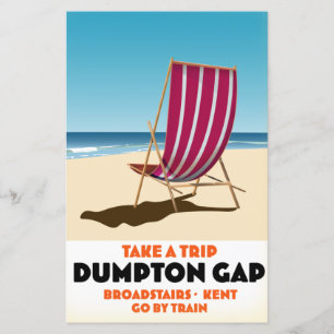 Dumpton Gap Broadstairs Kent Seebad Poster Postca