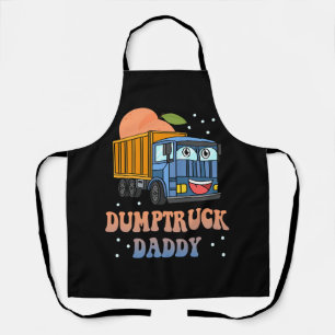 Dumptruck Daddy Retro Groovy Vater Day Constructi Schürze