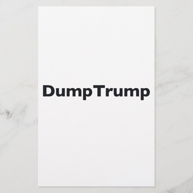 DumpTrump Briefpapier (Vorderseite)