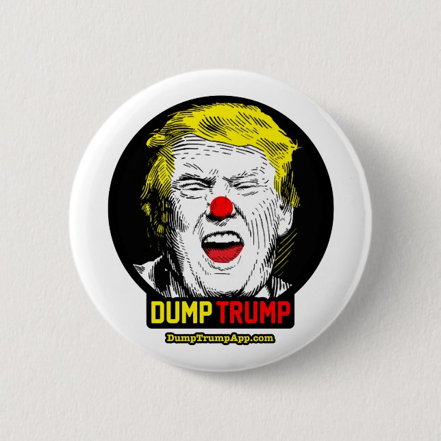 DumpTrump Knopf Button (Vorderseite)