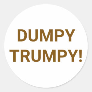 DUMPY TRUMPY Comic Splash-Art Hankamer Artjunkhaus Runder Aufkleber