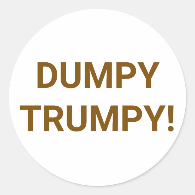 DUMPY TRUMPY Comic Splash-Art Hankamer Artjunkhaus Runder Aufkleber (Vorderseite)