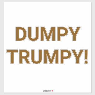 DUMPY TRUMPY Hankamer Artjunkhaus Comic Splash-Art Aufkleber