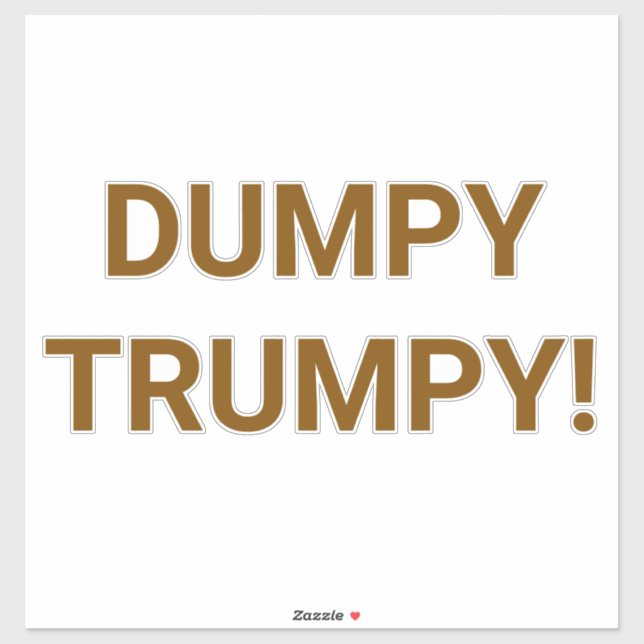 DUMPY TRUMPY Hankamer Artjunkhaus Comic Splash-Art Aufkleber (Blatt)