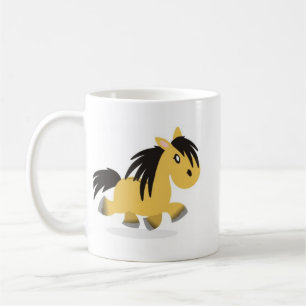 Dun-Hochland-Pony-Cartoon-Tasse Kaffeetasse