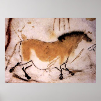 Dun Horse - prähistorische Höhlenmalerei Poster dr