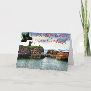 Dunbar Castle - Clan Dunbar Weihnachtskarte Feiertagskarte