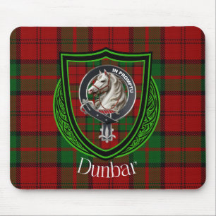 Dunbar schottischer Clan Tartan und Wappen Mousepad