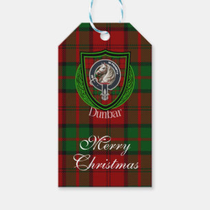Dunbar schottisches Clan-Tartan & Wappen Geschenkanhänger