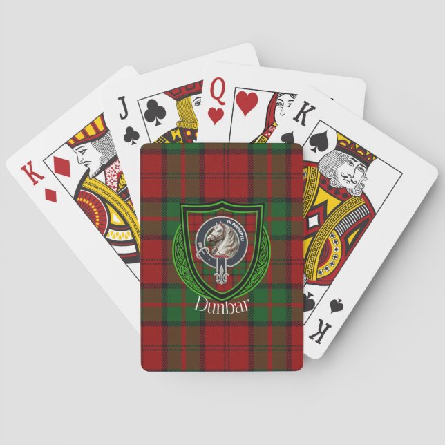 Dunbar Scottish Clan Tartan & Crest Spielkarten (Rückseite)