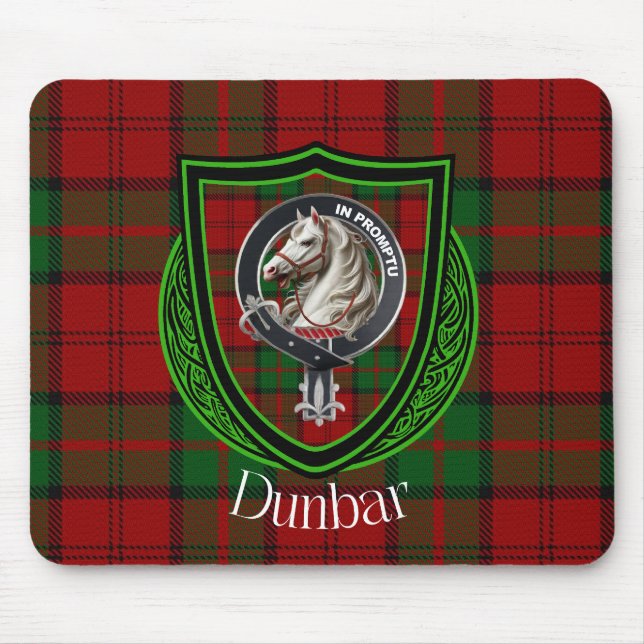 Dunbar Scottish Clan Tartan & Wappen Mousepad (Vorne)
