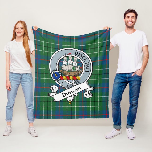 Duncan Ancient Clan Abzeichen Tartan Kariert Fleecedecke (Beispiel)