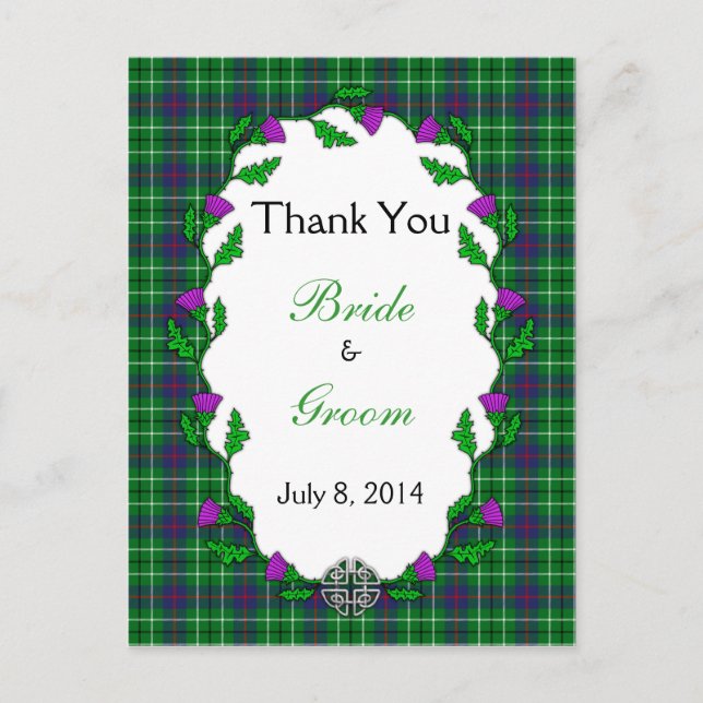 Duncan Celtic Wedding Vielen Dank Postkarte (Vorderseite)