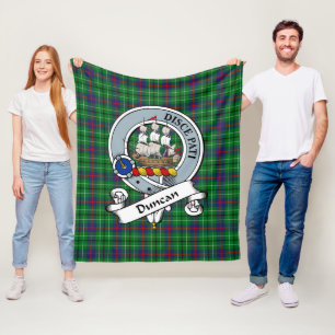 Duncan Clan Abzeichen Tartan Kariert Fleecedecke