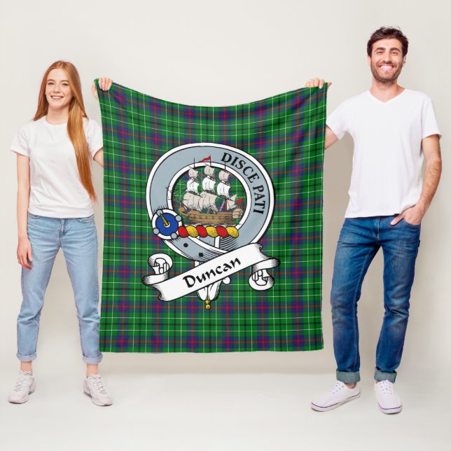 Duncan Clan Abzeichen Tartan Kariert Fleecedecke (Beispiel)