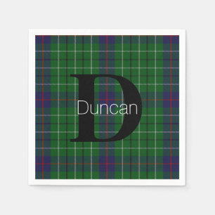 Duncan Clan Kariert Monogram Paper Napkins Serviette