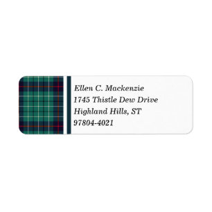 Duncan-Clan-Königsblau und Türkismoderner Tartan