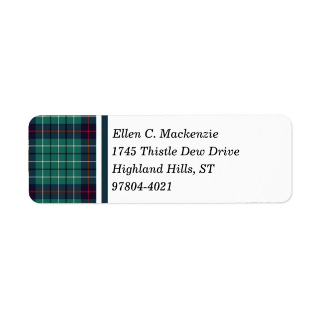 Duncan Clan Royal Blue und Turquoise Modern Tartan (Vorne)