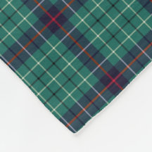 Duncan Clan Turquoise und Royal Blue Modern Tartan