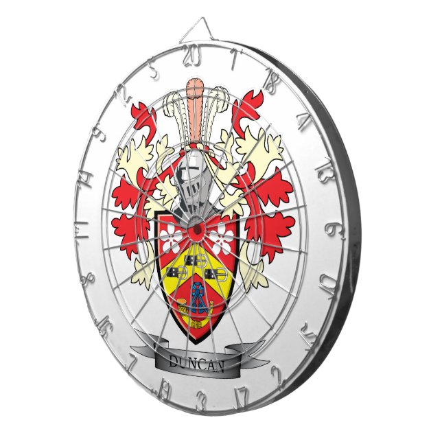 Duncan-Familienwappen-Wappen Dartscheibe (Vorderseite rechts)