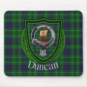 Duncan schottischer Clan Tartan & Wappen Mousepad