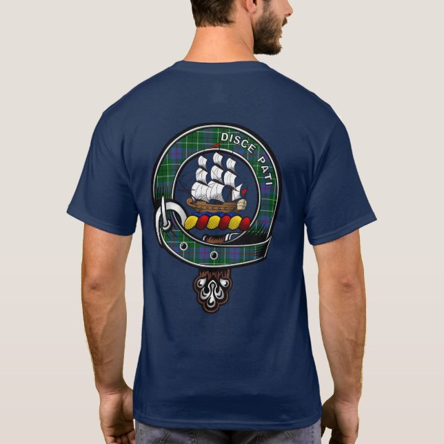 Duncan Tartan Clan Abzeichen T - Shirt (Rückseite)