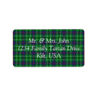 Duncan Tartan Label Adressaufkleber