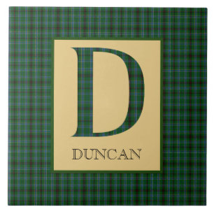 Duncan Tartan Monogram D Fliese