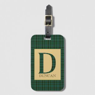 Duncan Tartan Monogram D Gepäckanhänger