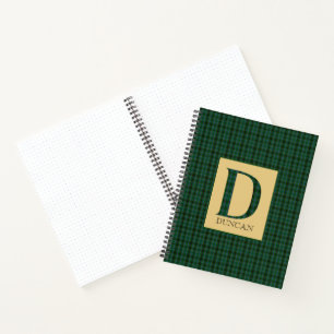 Duncan Tartan Monogram D Notizbuch