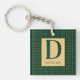 Duncan Tartan Monogram D Schlüsselanhänger