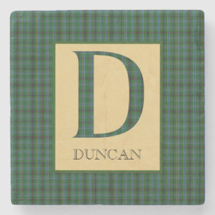 Duncan Tartan Monogramm D  Steinuntersetzer