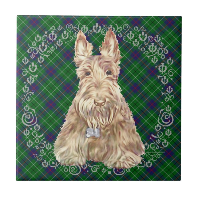 Duncan Tartan Scottie Fliese (Vorderseite)