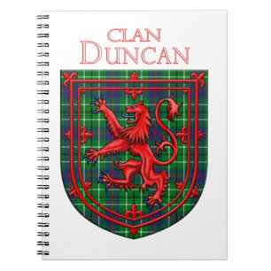 Duncan Tartan Scottish Kariert Lion Rampant Notizblock