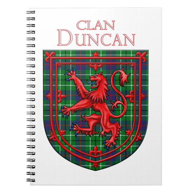 Duncan Tartan Scottish Kariert Lion Rampant Notizblock (Vorderseite)