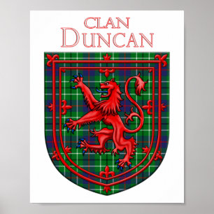 Duncan Tartan Scottish Kariert Lion Rampant Poster