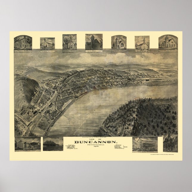Duncannon, PA Panoramic Map - 1903 Poster (Vorne)