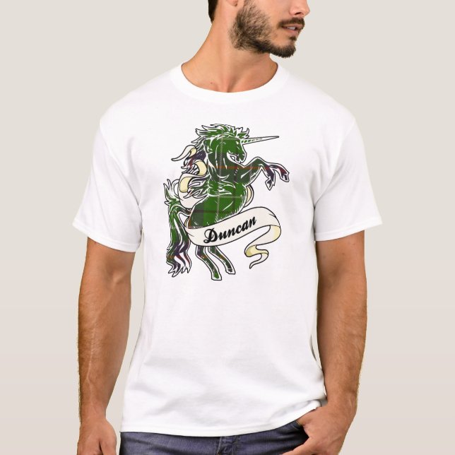 Duncantartan-Einhorn T-Shirt (Vorderseite)