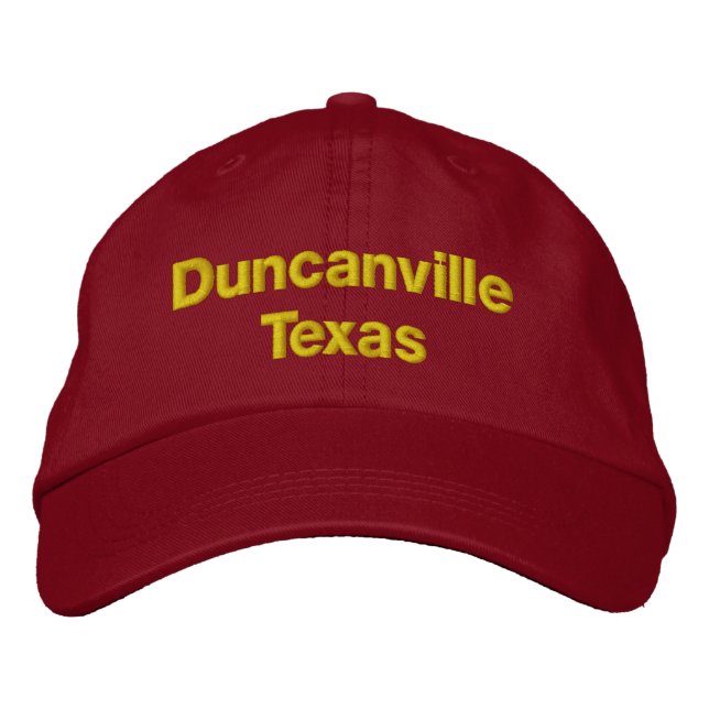 Duncanville Texas Bestickte Baseballkappe (Vorderseite)